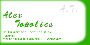 alex topolics business card